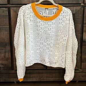 Free People Crochet Sweater